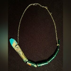 Wearable Art Assemblage Recycled Reclaimed Art Paintbrush Necklace